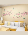 1 pc Sakura naklejki ścienne dla dzieci pokoje sypialnia salon DIY Art PVC piękne drzewo kwiatowe wymienny tapeta wystrój domu n