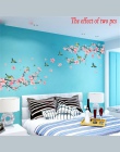 1 pc Sakura naklejki ścienne dla dzieci pokoje sypialnia salon DIY Art PVC piękne drzewo kwiatowe wymienny tapeta wystrój domu n