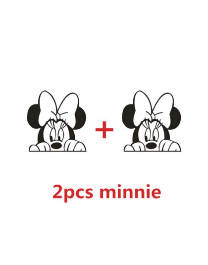 2 sztuk/zestaw Mickey Minnie naklejki ścienne winylowe słodkie światło przełącznik naklejki dla dzieci pokój dekoracyjne Mickey 