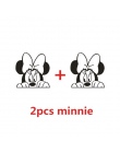 2 sztuk/zestaw Mickey Minnie naklejki ścienne winylowe słodkie światło przełącznik naklejki dla dzieci pokój dekoracyjne Mickey 