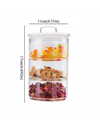 Nowy 1200 ml 3-warstwa Mason Borosilica szklany słoik kuchnia jedzenie duży pojemnik zestaw do przypraw suszone owoce przechowyw