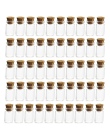 Hot 50 sztuk/zestaw 11*22 MM 1 ML miniaturowe szklane butelki słoiki puste próbki z korka korki dla majsterkowiczów Craft dekora