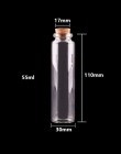 24 sztuk 10 ml 15 ml 20 ml 25 ml 30 ml śliczne przezroczyste szklane butelki z korka korek puste pojemnik na przyprawy słoiki DI