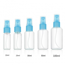 Surf 1 sztuk Mini plastikowe przezroczyste małe puste butelki z rozpylaczem do makijażu i pielęgnacji skóry wielokrotnego napełn