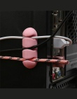 2 sztuk własny kij słuchawki zestaw słuchawkowy drutu Wrap Rack kabel organizator uchwyt stół biurko zwijanie przewodu kolektora