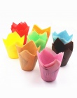 IVYSHION 50 sztuk kwiat tulipana czekolady Cupcake Wrapper do pieczenia Muffin papier Liner Mold jednorazowe papierowe ciasto ma
