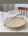 Handmade bambus tkane Bug dowód kosz wiklinowy odporna na kurz piknik taca na owoce żywności chleb dania przykryć gazą Panier Os