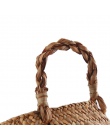 Składany koszyk z trawy morskiej kosz na bieliznę torba z wikliny kosz do przechowywania Rattan doniczka tkane ogród sadzarka pa