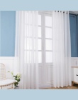 Europejski i amerykański styl zasłony do salonu biały okno przesiewowe stałe zasłony drzwiowe zasłona panelowa Sheer Tulle W184 
