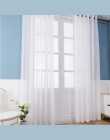 Europejski i amerykański styl zasłony do salonu biały okno przesiewowe stałe zasłony drzwiowe zasłona panelowa Sheer Tulle W184 