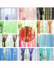1 sztuk czysty kolor Tulle drzwi okno zasłony zasłona Panel Sheer szalik lambrekiny mikro-przezroczyste światło-waga gaza transm