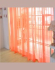 1 sztuk czysty kolor Tulle drzwi okno zasłony zasłona Panel Sheer szalik lambrekiny mikro-przezroczyste światło-waga gaza transm