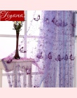 Francuski romantyczny Shining motyl haftowane woal zasłony Panel okno tekstylia domowe sypialnia zasłony Tulle Cortinas T & 344 
