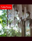 Luksusowe nowoczesne liście projektanta kurtyny Tulle okno zasłona do salonu sypialnia kuchnia okno przesiewowe Panel P347Z30