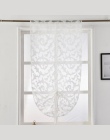 Krótki zasłona kuchenna nowoczesne okna leczenie tie up balon zasłony tekstylia domowe przezroczysta zasłona panelowa tiul koron