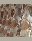 Tiul zasłony kwiatowy wzór okna zabiegi białe tkaniny gotowe wykonane żakardowe zasłony do drzwi kuchennych sheer panel przezroc