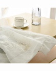 Luksusowe europa biały pościel bawełniana tkanina na zasłony tiulu dla sypialni haftowane prześwitujące firanki dla pokoju gości