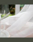 Ślubne zasłony sufitowe Solid White Sheer zasłony do salonu poliester zasłona typu woal tiul do balkon sypialnia WP184 i 2
