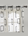 Topfinel nowoczesne czarny Plaid tiul do prześwitujące firanki okienne wystrój domu dla kuchnia sypialnia zasłony do salonu dla 
