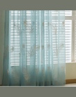 Janpese styl haftowanego tiulu zasłony do salonu nowoczesny biały Sheer zasłony do sypialni pościel okno materiał na zasłony
