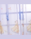 Cartoon dekoracja okienna dla dzieci sypialnia śliczne księżniczka Blackout wykończone tkaniny kurtyny tiul dla dziewczynki poko