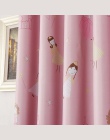 Cartoon dekoracja okienna dla dzieci sypialnia śliczne księżniczka Blackout wykończone tkaniny kurtyny tiul dla dziewczynki poko