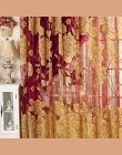 Top Finel nowoczesny luksus haftowane prześwitujące firanki dla pokoju gościnnego drzwi do sypialni i kuchni Tulle zasłony zasło