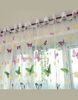 Topfinel kolorowy motyl tiul na Windows prześwitujące firanki z woalu dla kuchnia pokój dzienny sypialnia okno przesiewowe zasło