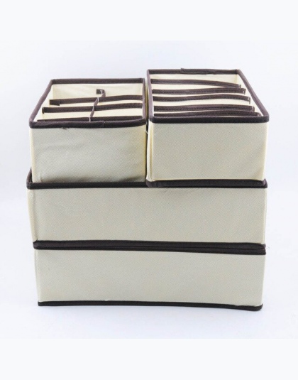 4 sztuk/zestaw składany bielizna Organizer biustonoszy pudełko do przechowywania szuflada szafa organizator Box dla bielizna sza