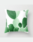 Elife Retro zielone liście kaktus pościel poduszka bawełniana przypadku poliester wystrój domu sypialnia sofa dekoracyjna Car rz