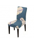 Drukowane elastyczny pokrowiec na krzesło pokrowce na krzesła zdejmować i prać stretch bankiet Hotel jadalnia pokój ramię pokrow
