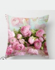 ZENGIA Euro dekoracja do domu poszewka róża kwiat rzuć poduszka na kanapę w stylu śródziemnomorskim poszewka na poduszkę na dzie
