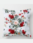ZENGIA Euro dekoracja do domu poszewka róża kwiat rzuć poduszka na kanapę w stylu śródziemnomorskim poszewka na poduszkę na dzie