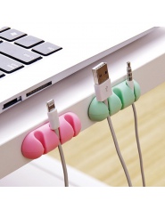 2 sztuk kolorowe kabel Winder do przechowywania drutu silikonowe organizator na kable uchwyt biurko organizator Tidy dla kabel c