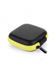 Hot Mini Zipper twardy futerał na słuchawki PU skóra torebka na słuchawki ochronne organizer na kable USB, przenośne etui na słu