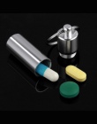 Nowy brelok do kluczy medycyna Pill butelki pudełko aluminium Storage Case medycyna pojemnik Box