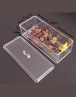Przezroczysty przezroczysty akrylowy organizer wacik box makijaż klocki pudełko do przechowywania organizer na biurko biżuteria 