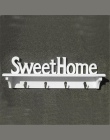 1 Pc "Sweet Home" półki kapelusz uchwyty na klucze 4 haki do przechowywania półka wieszaczki uchwyt montowany na ścianie uchwyt 
