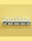 1 Pc "Sweet Home" półki kapelusz uchwyty na klucze 4 haki do przechowywania półka wieszaczki uchwyt montowany na ścianie uchwyt 