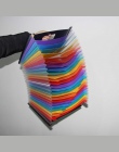 24 kieszenie rozkładana teczka A4 organizator przenośny Rainbow narządów biznesu plików teczka na dokumenty torba do przechowywa