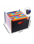 24 kieszenie rozkładana teczka A4 organizator przenośny Rainbow narządów biznesu plików teczka na dokumenty torba do przechowywa