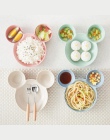 Cute Cartoon Mickey na obiad dla dzieci płyta kreatywny wysokiej jakości słomy pszenicy makaron danie dla dzieci owoce talerz sa