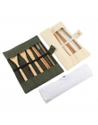 6 sztuk/paczka japoński zestaw drewnianych sztućców sztućców bambusowych sztućców ze słomy zestaw z płócienna torba kuchnia goto