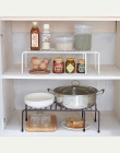 Regulowany regał do przechowywania w kuchni metalowa szafka półka do przechowywania antypoślizgowe stojak na przyprawy pojedyncz