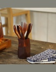 Baispo przenośne zastawy stołowe drewniane sztućce zestawy z przydatne łyżka widelec pałeczki prezent z podróży naczynia stołowe