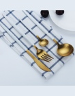 Ze stali nierdzewnej sztućce noże zestawy biały złoty zestaw obiadowy naczynia stołowe akcesoria kuchenne zachodniej sztućce