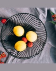 2018 nowy Nordic kosze do przechowywania czarny Metal Art przekąski cukierki kosz owoców dla salon pulpit organizer do kuchni ko
