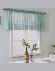 Koronki zasłony kuchenne gofrowany tkany teksturowane Valance do łazienki wodoodporna okno obejmujące tenda #30