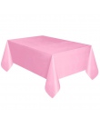 1 PC 137*183 cm plastikowe jednorazowe obrusy jednolity kolor ślub stół na przyjęcie urodzinowe pokrywy prostokąt biurko wytrzeć
