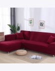 Szary kolor mocno owinąć kanapa pokrywa elastyczna potrzeb zamówić 2 sztuk Sofa pokryć, jeśli w stylu L przekroju narożnik capa 